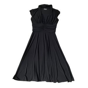 Sally USA Black Fit & Flare Cap Sleeve Dress Women's Size Small | 50-52